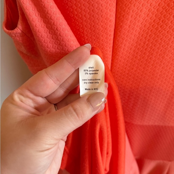 Hutch • Coral Fit and Flare‎ Dress Size Medium Textured Classy Summer Feminine - Picture 8 of 8